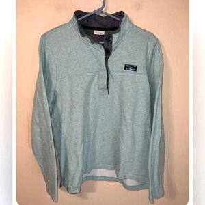 L.L. Bean Pullover Sweatshirt Heather Green Women's Large Petite